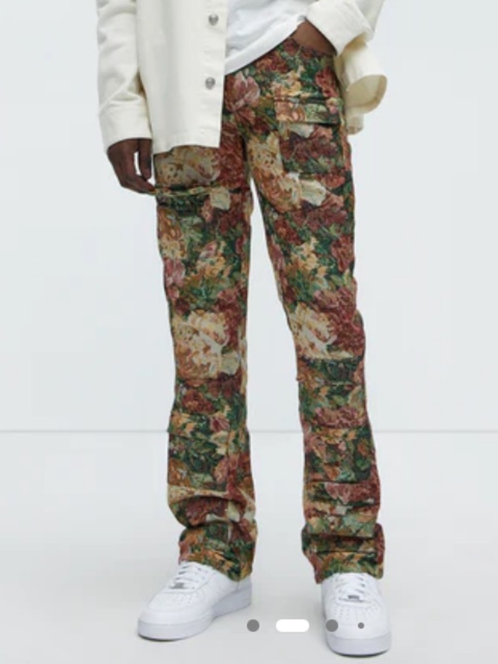 Novamen Pissarro Tapestry Slim Stacked Flare Pants - Multi 34 - Picture 15 of 15
